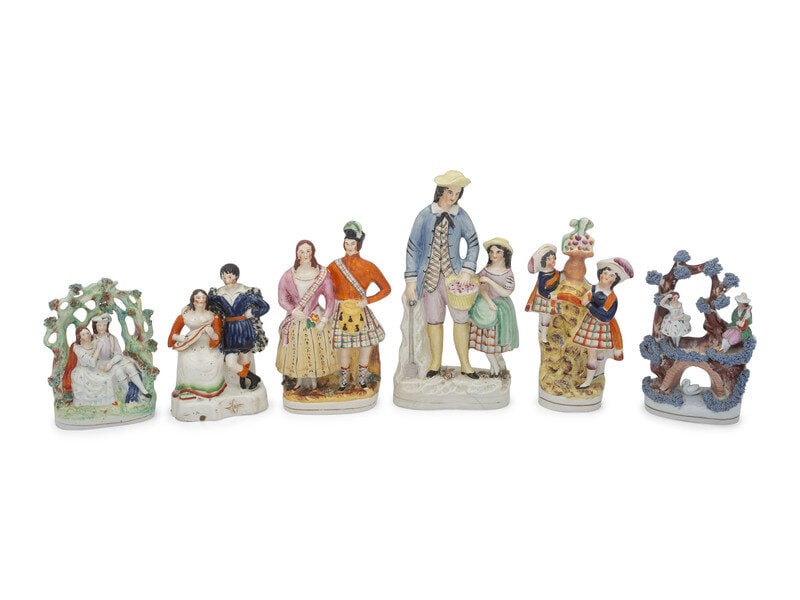 Six Staffordshire Figural Groups (1 of 13)