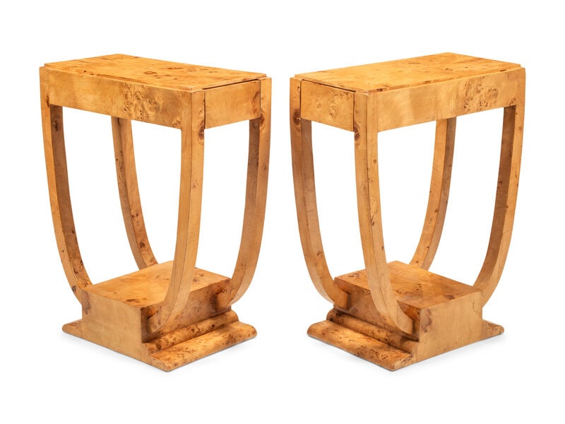 A Pair of Art Deco Style Two-Drawer Side Tables (1 of 4)