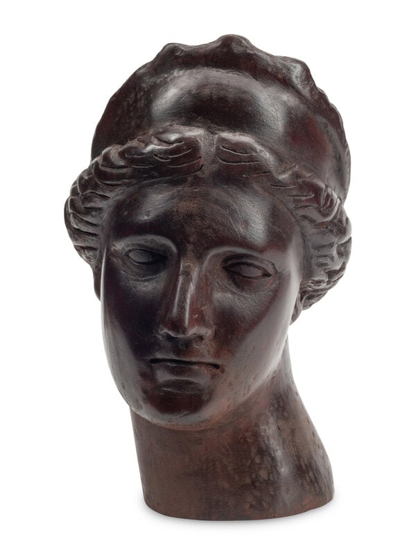 A Carved and Painted Wood Bust of Aphrodite (1 of 4)