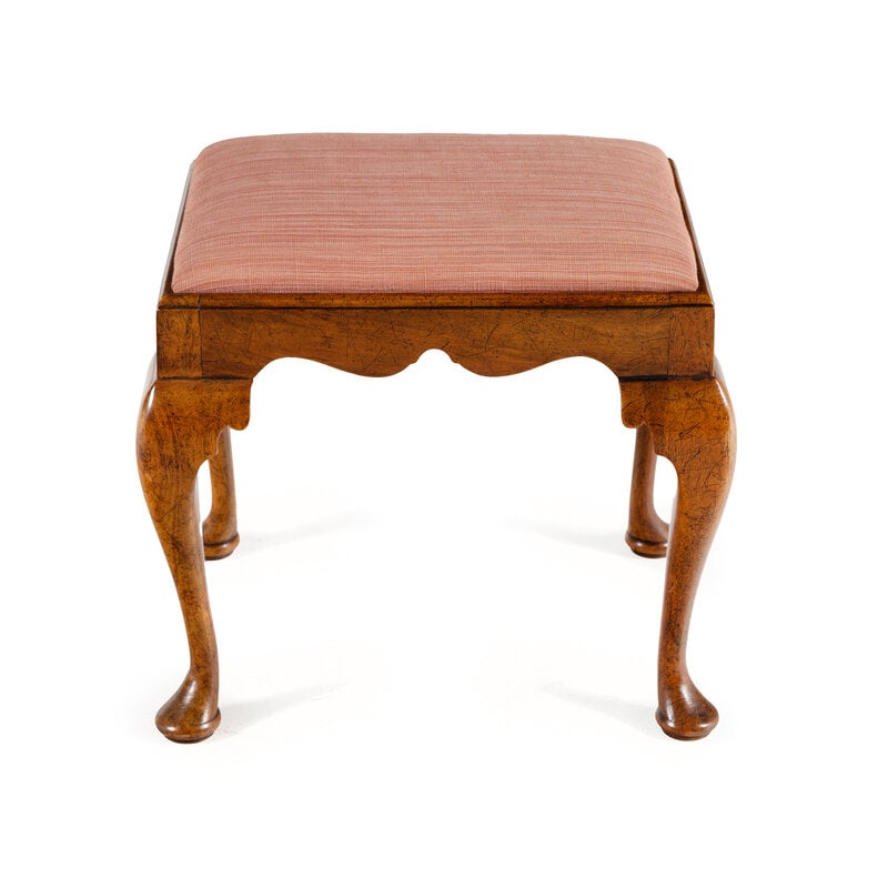 An Queen Anne Style Mahogany Stool  (1 of 2)