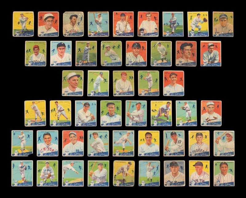 A Near Set of 1934 Goudey Baseball Cards (87/96) (1 of 4)