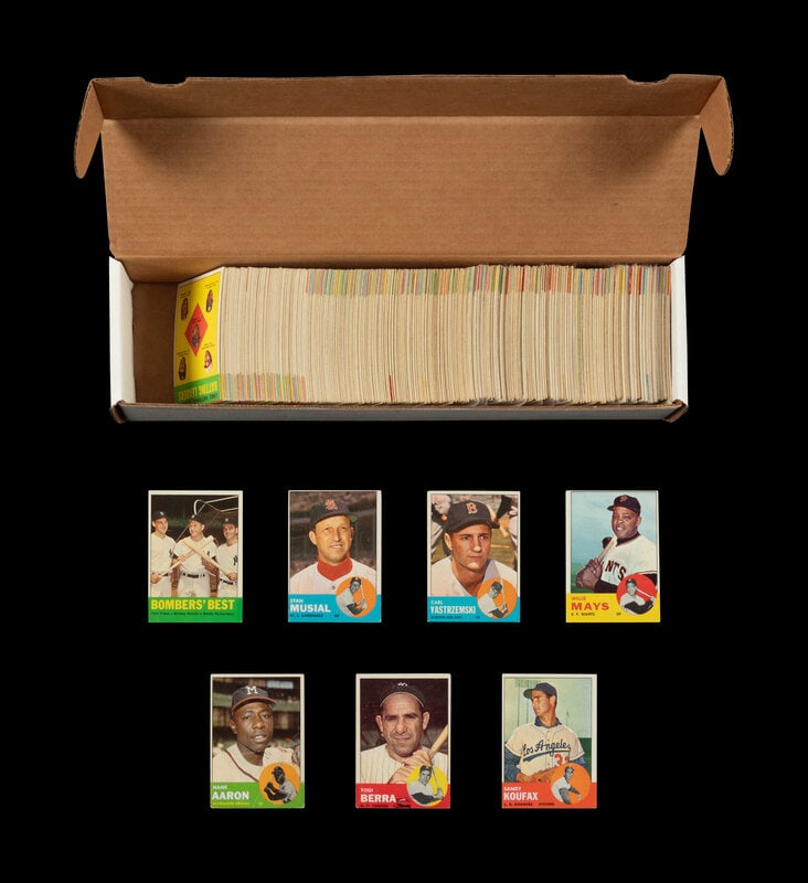A Near Set of 1963 Topps Baseball Cards (566/576) (1 of 2)