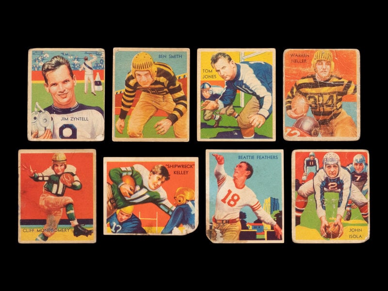 A Group of 1935 National Chicle Football Stars Cards Including Key Issues (1 of 2)