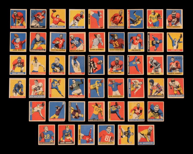 A Group of 1949 Leaf Football Cards Including Hall of Famers (1 of 2)