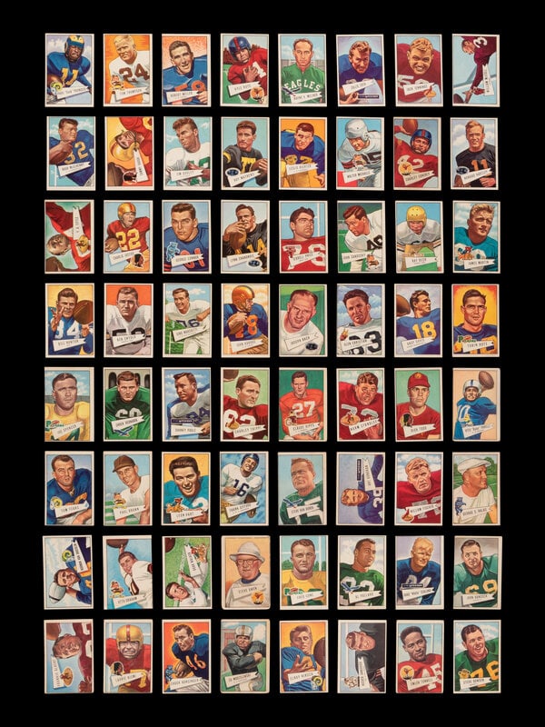 A Near Set of 1952 Bowman Large Football Cards (143/144) (1 of 4)