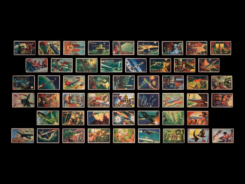 A Near Set 1951 Bowman Jets Rockets Spacemen Trading Cards (1 of 4)