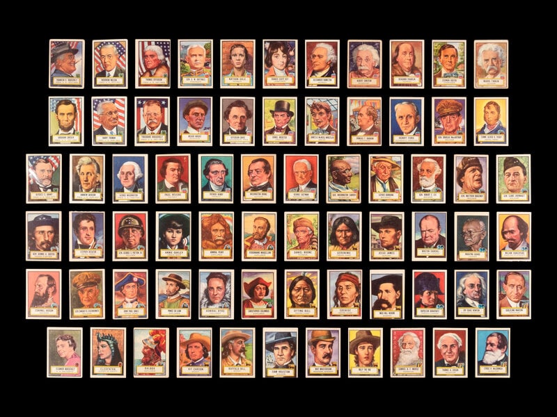 A Near Set of 1952 Topps Look n’ See Trading Cards (71/75) (1 of 4)