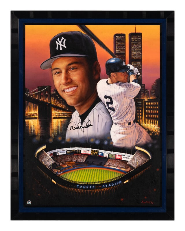 A Derek Jeter Signed Autograph New York Yankees Artwork (Beckett Authentication Services) (1 of 3)