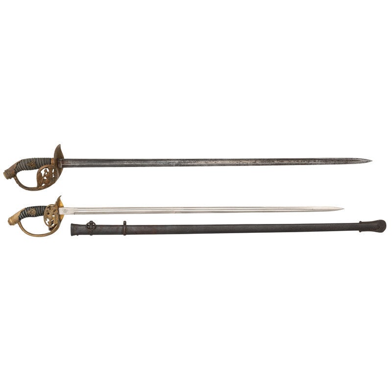Lot of Two Prussian M1889 Infantry Swords (1 of 2)