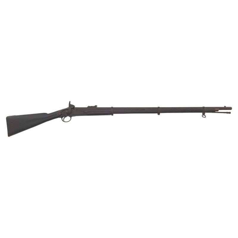 Commercial Pattern 1853 Enfield Rifle Musket: Commercial Pattern 1853 Enfield Rifle Musket American Civil War .577 caliber. 39" barrel secured by three rounded screw clamping bands. SN: NSN. Heavily oxidized metal with no finish, brass furniture,