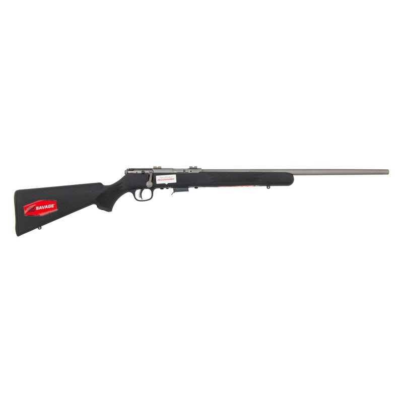 *Savage Model 97R17 .17 HMR Rifle: *Savage Model 97R17 .17 HMR Rifle .17 HMR. 21" barrel length. SN: 3541435. Matte stainless steel finish with polished bolt set in black synthetic semi-pistol grip stock with checkered wrist and forend