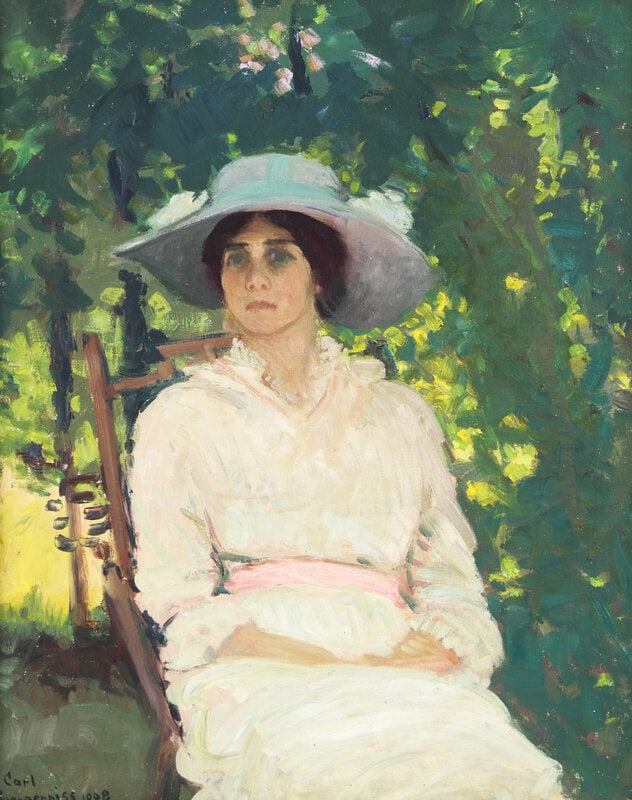 Carl Buergerniss 
(American, 1877-1956)
Seated Woman in White, 1908 (1 of 3)