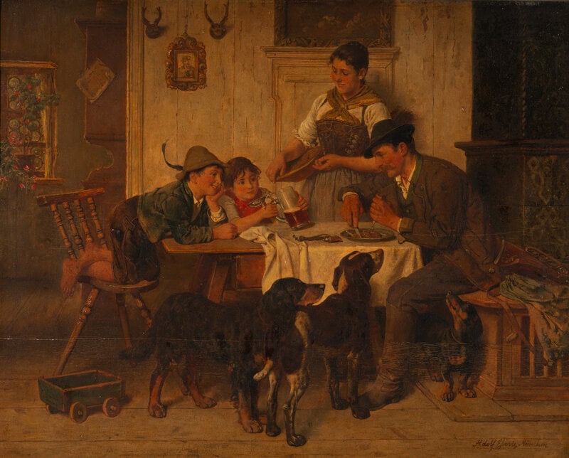 Adolf Eberle
(German, 1843-1914)
A Happy Family (1 of 2)