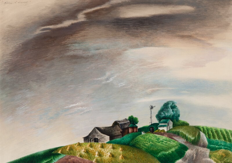 William Samuel Schwartz
(Belarusian, 1896-1977)
Farm on a Hilltop (1 of 2)