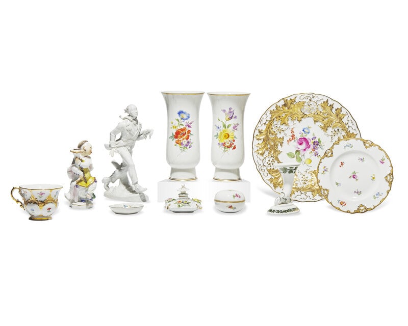 An Assorted Group of Meissen Porcelain Table Articles (1 of 3)