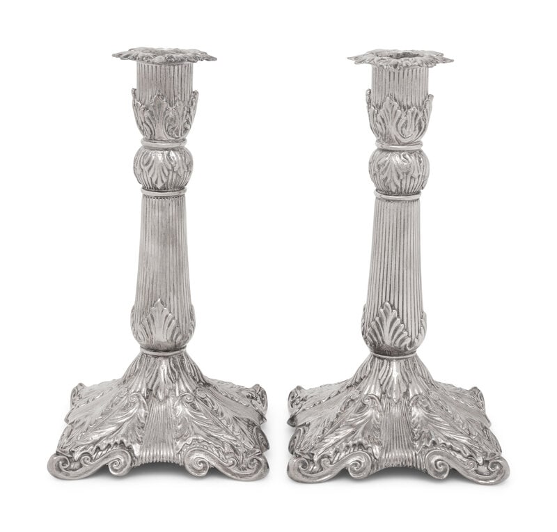 A Pair of Christofle Silver-Plate Candlesticks (1 of 4)