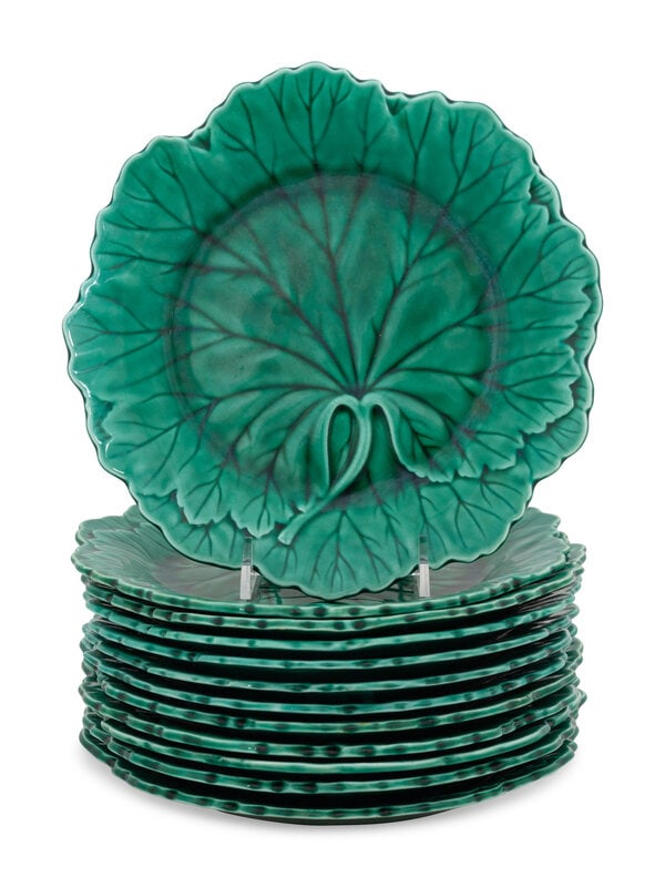 A Set of Twelve Wedgwood Majolica Cabbage Plates  (1 of 2)