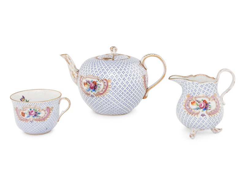 A Herend Porcelain Three-Piece Tea Service (1 of 4)