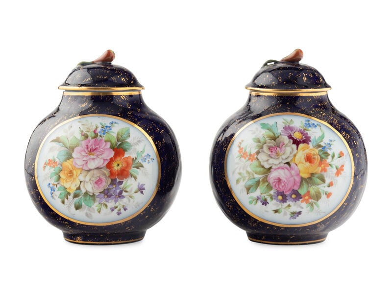 A Pair of Herend Porcelain Covered Jars (1 of 4)