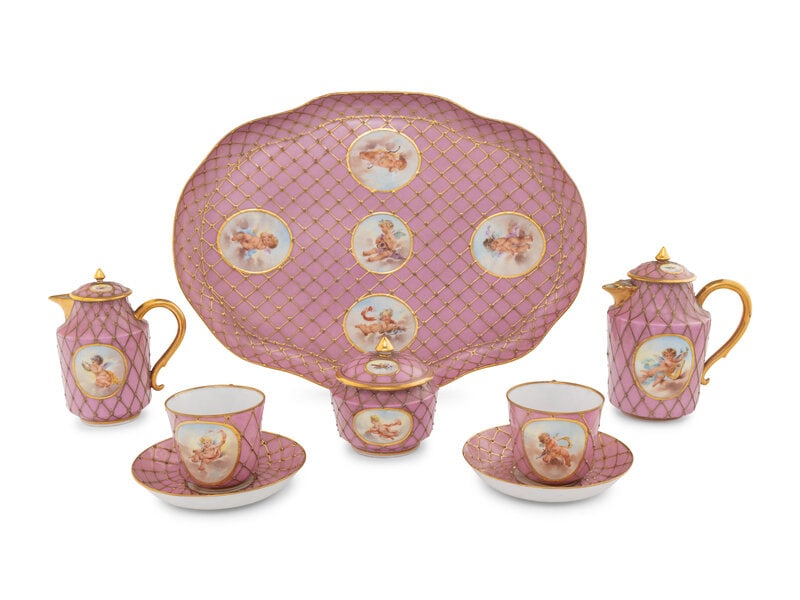 An Assembled Herend Porcelain Six-Piece Tête-à-Tête (1 of 5)