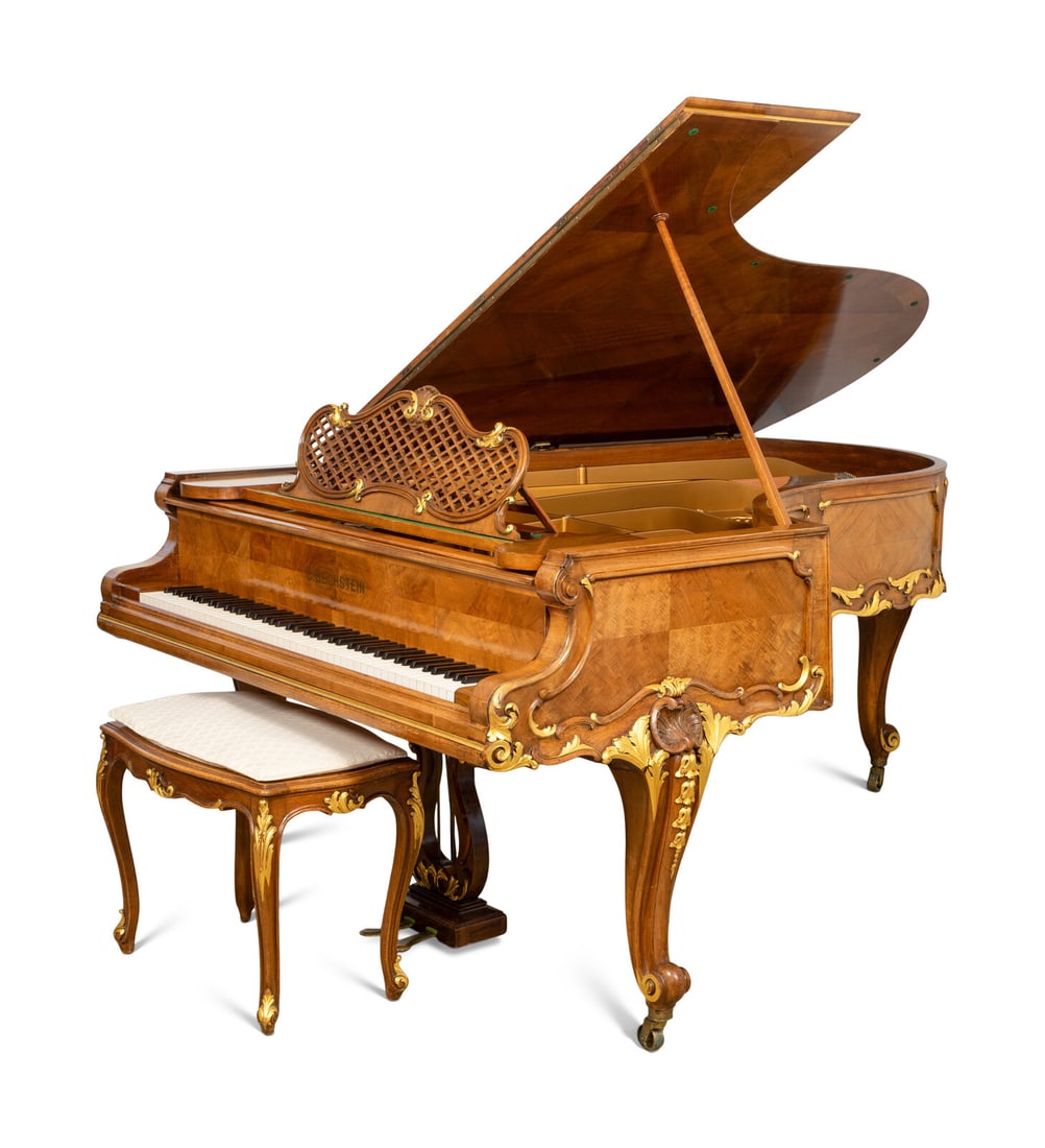 A Fine C. Bechstein Louis XV Style Parcel Gilt Walnut Grand Piano (1 of 4)