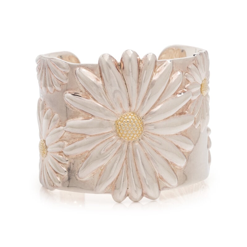 TIFFANY & CO., STERLING SILVER  DAISY CUFF BRACELET (1 of 2)
