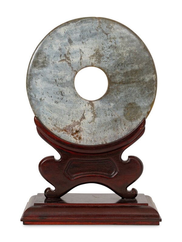 A Chinese Archaistic  Jade Bi Disc  (1 of 3)