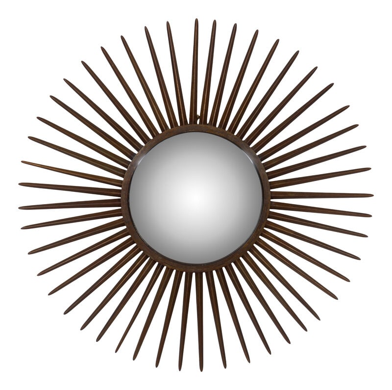 A Large Gilt Bronze Starburst Mirror  (1 of 2)