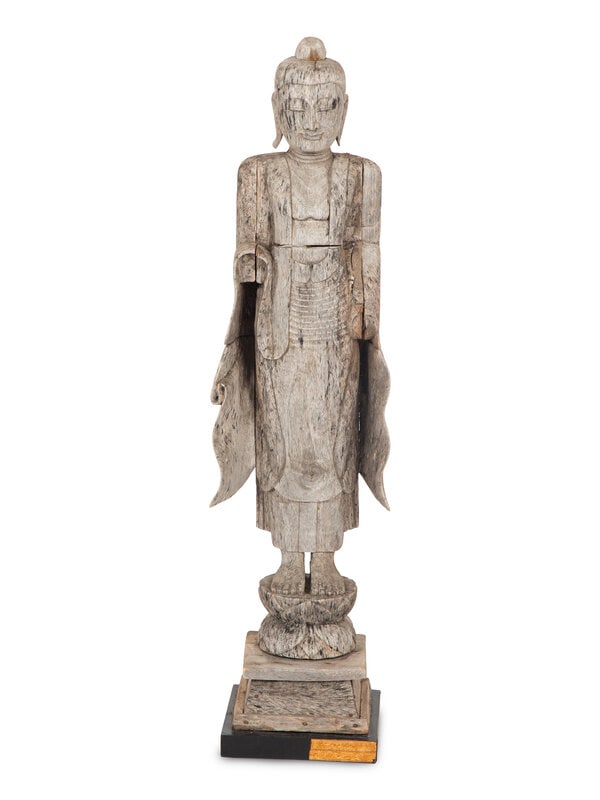 A Southeast Asian Carved Figure of Guan Yin (1 of 3)