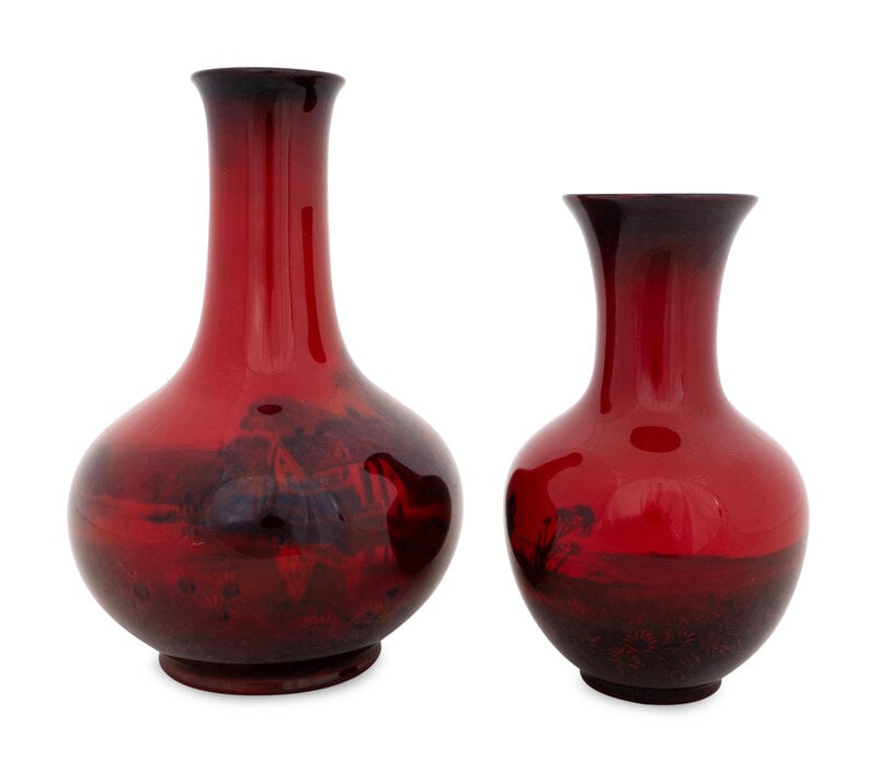 Two Royal Doulton Flambe Sung Ware Vases (1 of 2)