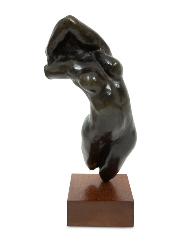 After Auguste Rodin (20th Century) Adele: After Auguste Rodin (20th Century) Adele bronze with brown patina inscribed twice with signature A. Rodin (on palm of hand and on inside of cast); stamped with foundry mark, numbered 122 and da