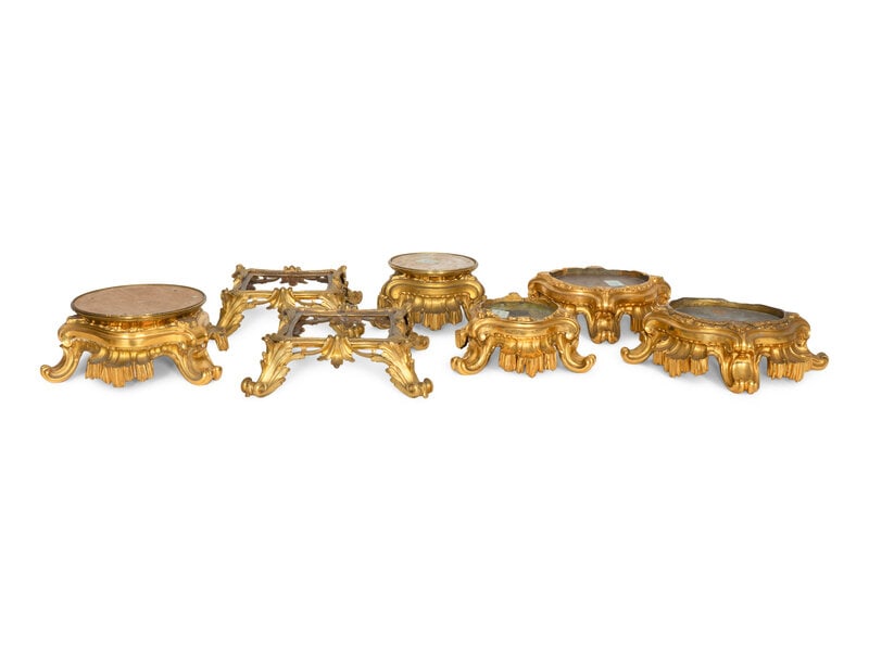 Seven Continental Gilt Bronze Stands (1 of 4)