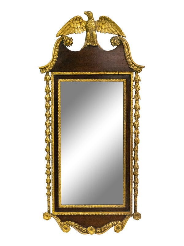 A Federal Mahogany and Gilt Gesso Mirror  (1 of 2)