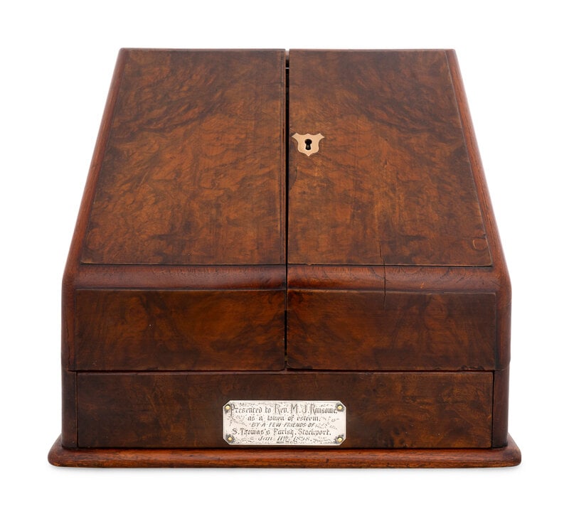 An English Burl Walnut Traveling Desk (1 of 4)