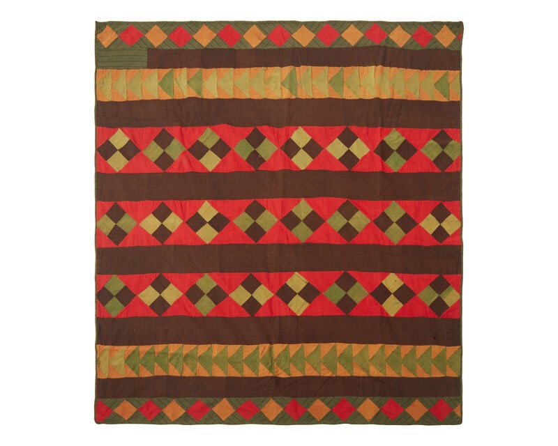 A Pieced Wool "Flying Geese" Quilt (1 of 1)