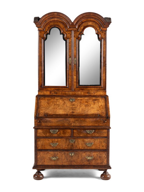 A George I Walnut Bureau Bookcase (1 of 9)