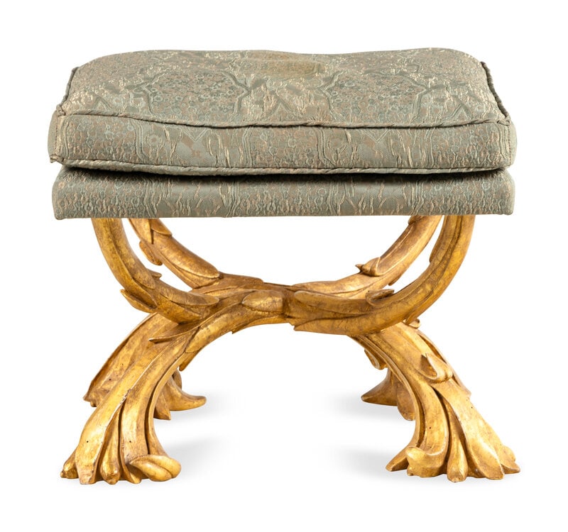A Rose Tarlow Giltwood Stool (1 of 8)