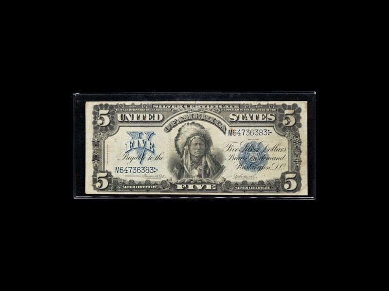 A Series 1899 Indian Chief $5 Silver Certificate (1 of 2)