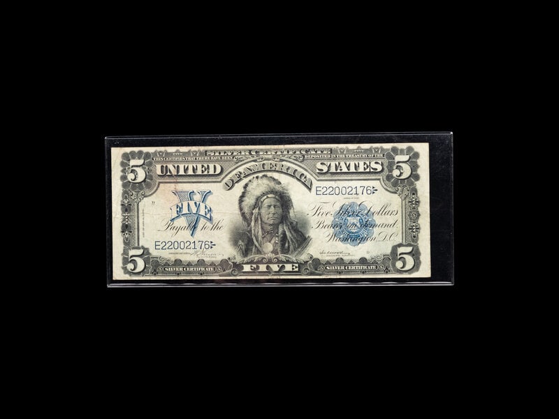 A Series 1899 Indian Chief $5 Silver Certificate (1 of 2)