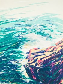 Diane Burko (American, b. 1945) Ile au Haut, 1989