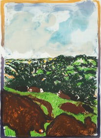 Malcom Morley (British, 1931-2018) Devonshire Bullocks, 1982