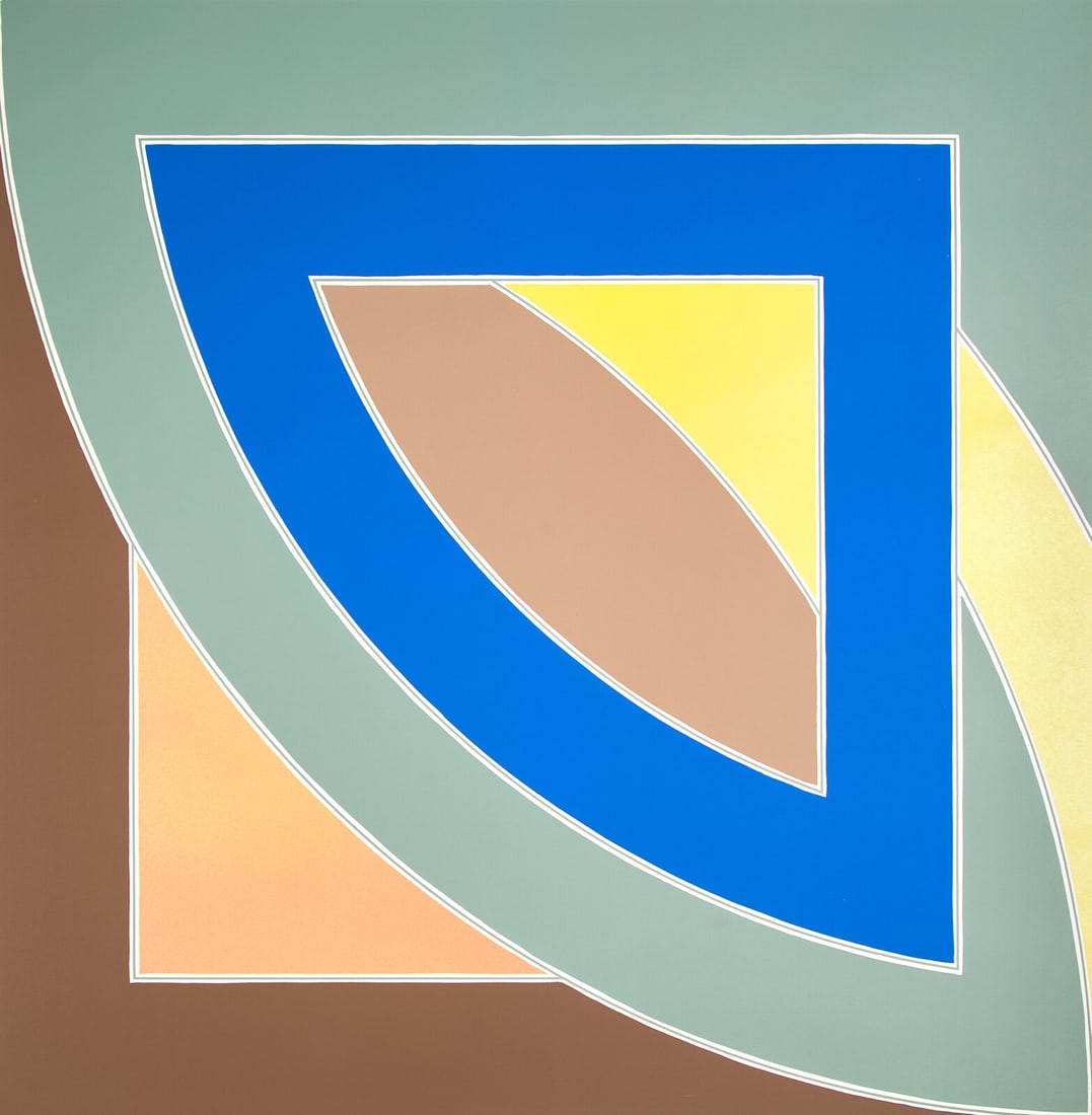 Frank Stella (American, 1936-2024) River of Ponds I, 1971: Frank Stella (American, 1936-2024) River of Ponds I, 1971 lithograph in colors on special Arjomari paper signed, dated and numbered 58/78 in pencil Sheet: 38 x 38 inches. This lot is located in Philad