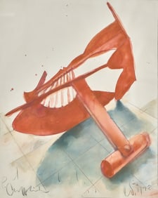 Claes Oldenburg (American, 1929-2022) Chicago Picasso Adapted to a Colossal Cufflink, 1972