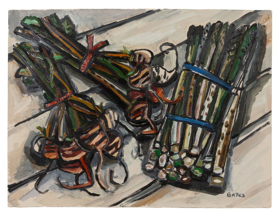 David Bates (American, b. 1952) Golden Beets & Asparagus, 1991 (1 of 4)
