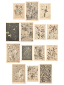 Roberto Matta (Chilean, 1911-2002) Droites libérées (a group of 14 prints); printed 1971