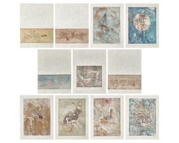 Roberto Matta (Chilean, 1911-2002) Les Damnations (a group of 11 prints), 1966