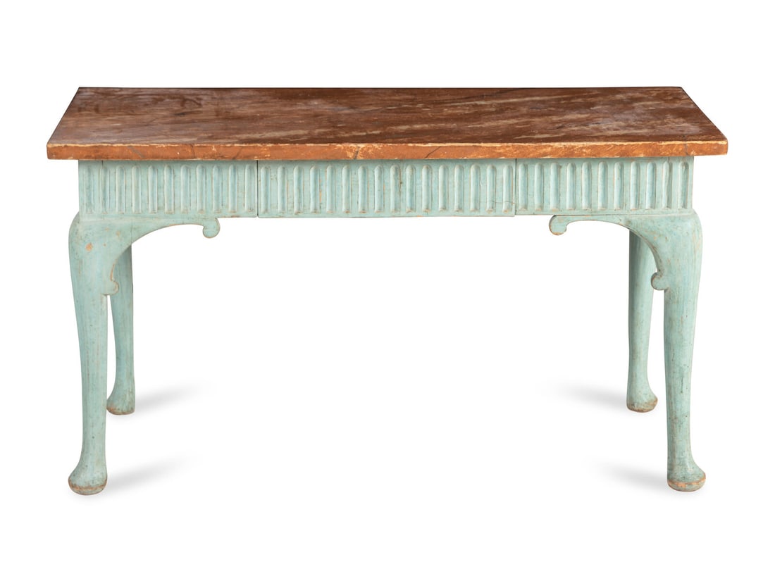 A French Provincial Painted Console Table (1 of 3)