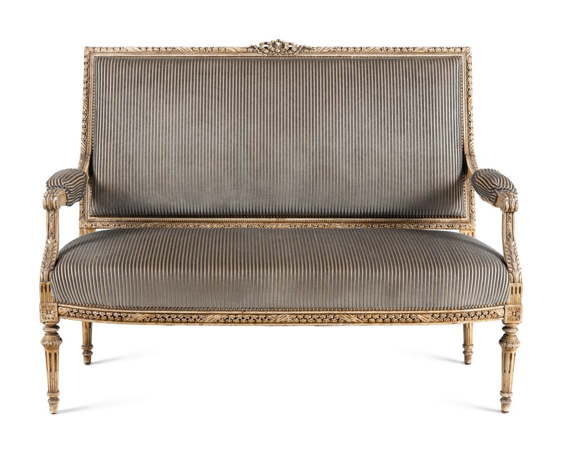 A Louis XVI Style Painted Settee (1 of 4)