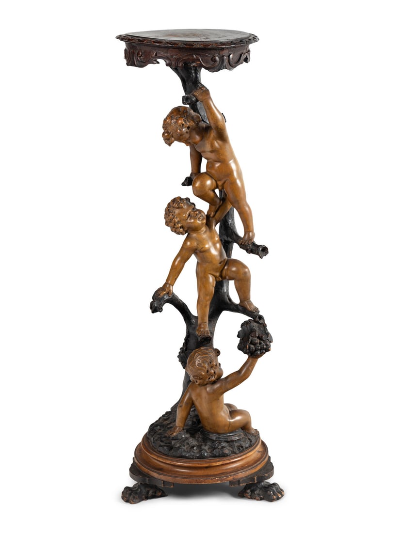 A Venetian Carved Figural Pedestal (1 of 4)