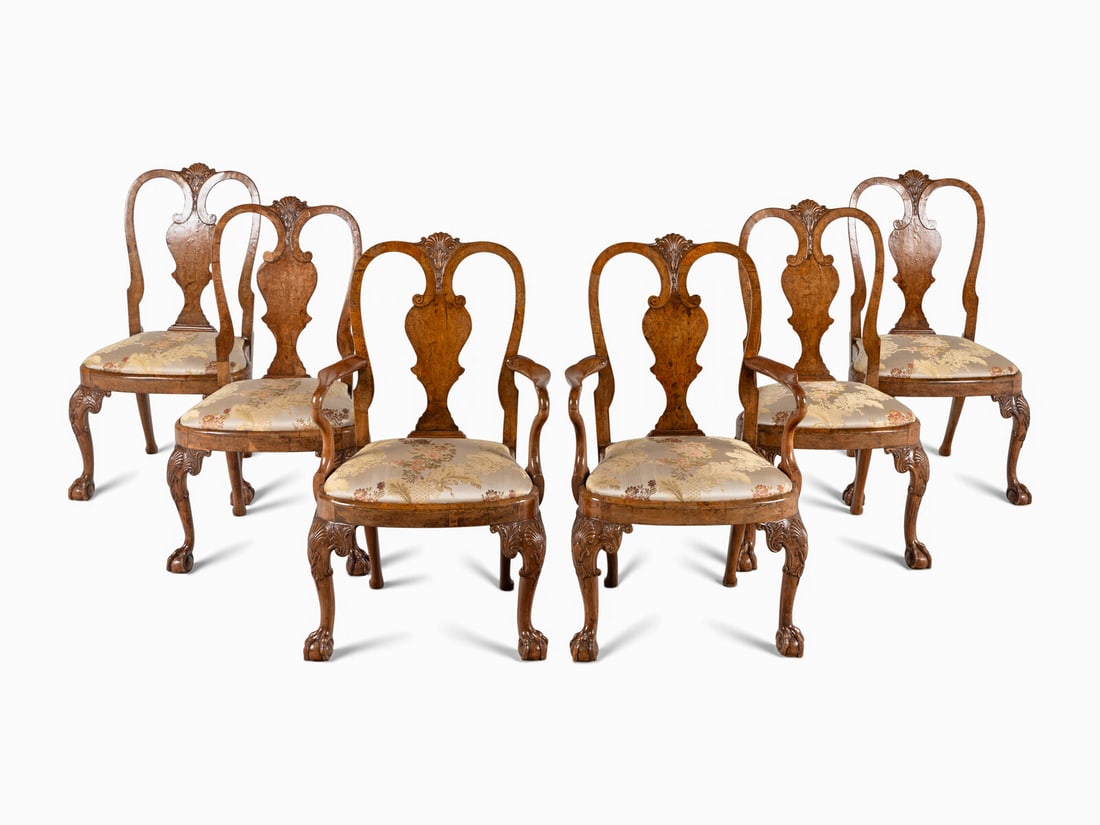 A Set of Six George I Walnut Dining Chairs (1 of 3)